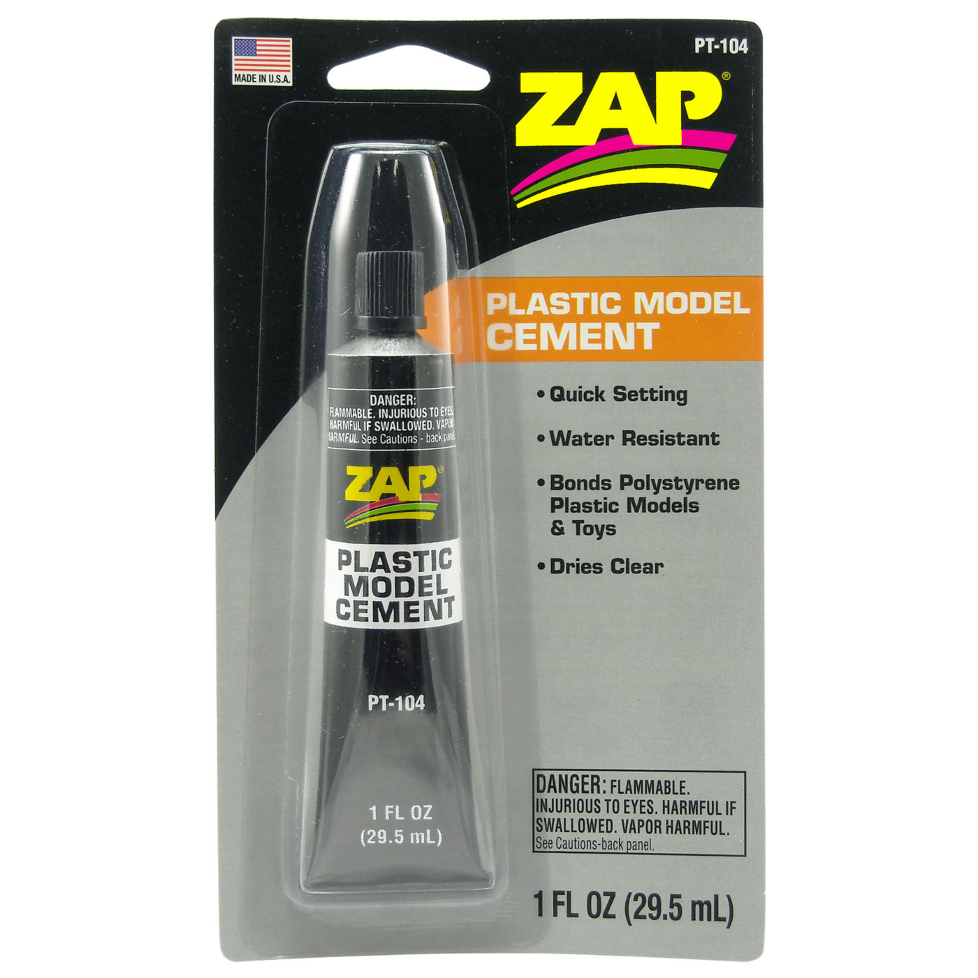 Zap Plastic Model Cement, 1 oz, Carded